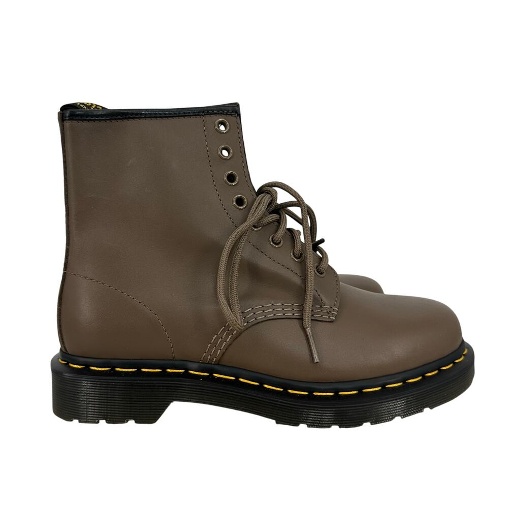 Dr. Martens 1460 Bex Smooth Leather Boots Men's 7 Women's 8 Khaki Minimalist